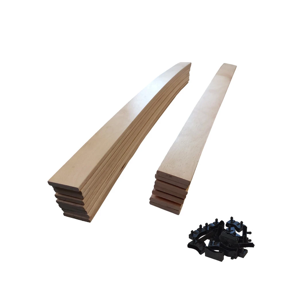 15 lattes + embouts - 680x48x8 mm - lit 140 - pour sommier / bz / clic clac