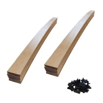 10 lattes + embouts - 680x48x8 mm - lit 140 - pour sommier / bz / clic clac