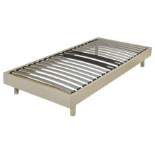 Sommier + jeu de pieds 90x190 Decokit 18 lattes Chêne Clair