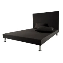 Sommier tapissier + tête + jeu de pieds 140x200 Deco 12 lattes