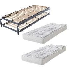 Ensemble gigogne + matelas 90x190