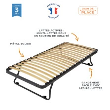 Sommier gigogne 80x190 bas