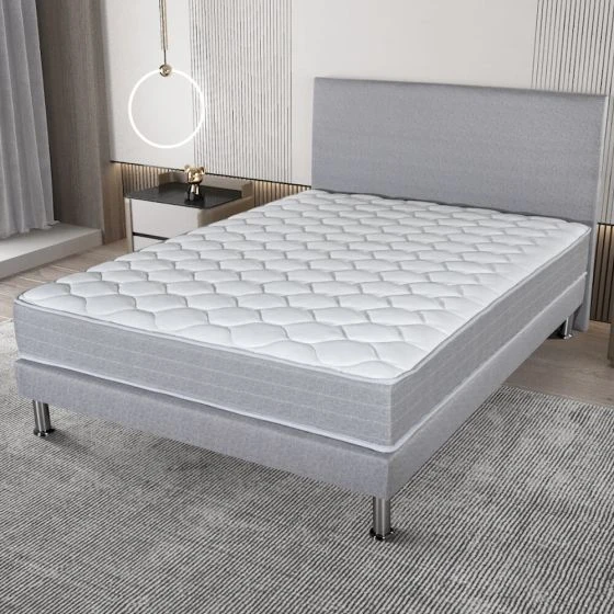 Ensemble tête de lit Madere SR9 gris 140x190