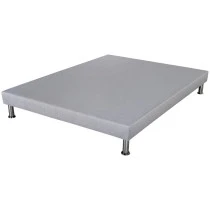 Sommier tapissier SR9 + jeu de pieds 160x200 gris