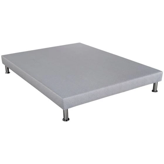Sommier tapissier SR9 + jeu de pieds 160x200 gris