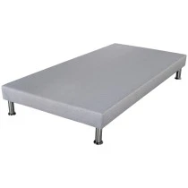 Sommier tapissier SR9 + jeu de pieds 80x200 gris