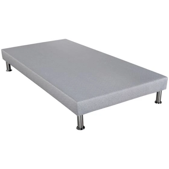 Sommier tapissier SR9 + jeu de pieds 80x200 gris