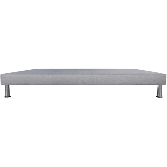 Sommier tapissier SR9 + jeu de pieds 90+90x190 gris