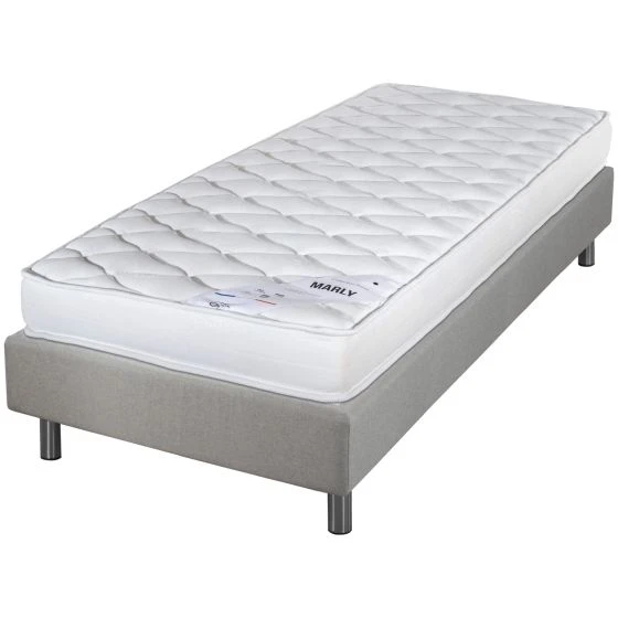 Sommier + Pieds + Matelas Marly Newkit Lin 90x190