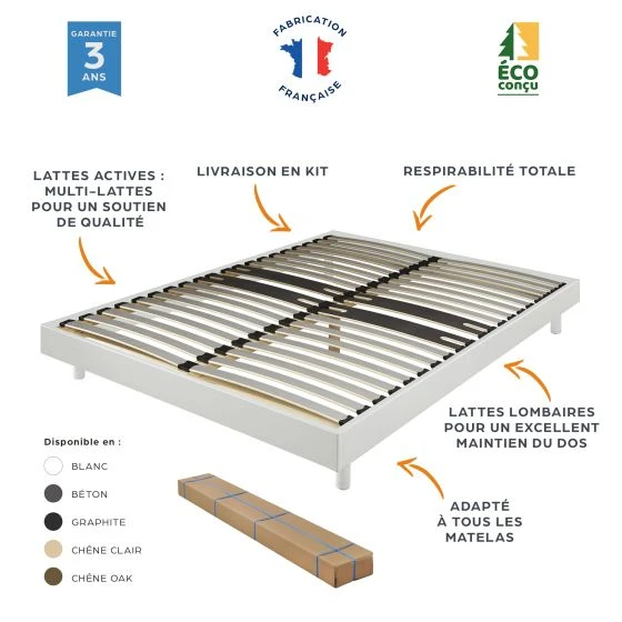 Ensemble Madere Decokit 140x190 chêne clair