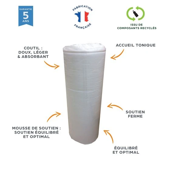 Ensemble tête de lit Madere SR9 gris 160x200