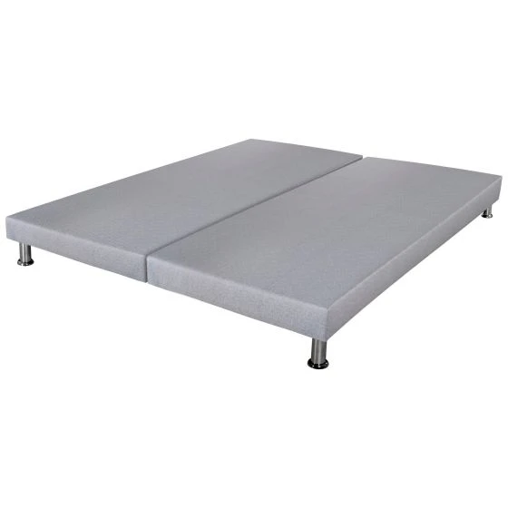 Sommier tapissier SR9 + jeu de pieds 90+90x190 gris
