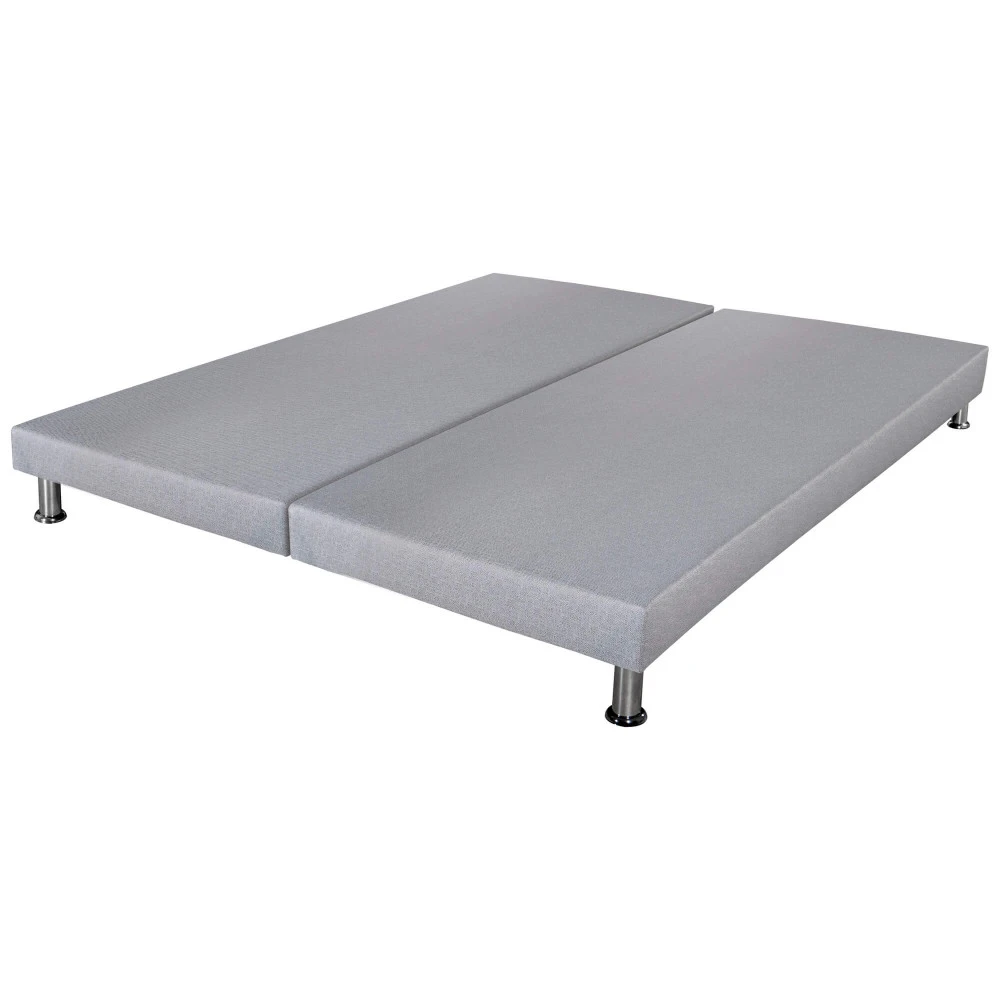 Sommier tapissier SR9 + jeu de pieds 80+80x200 gris