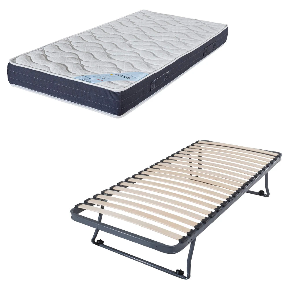 Sommier gigogne + matelas Melior 90x190