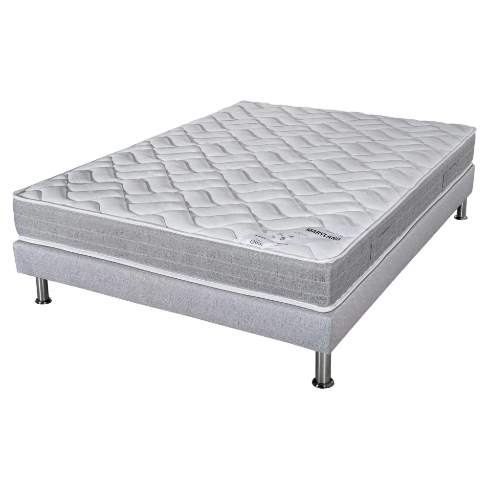 Ensemble tapissier Maryland Gris finaud 160x200