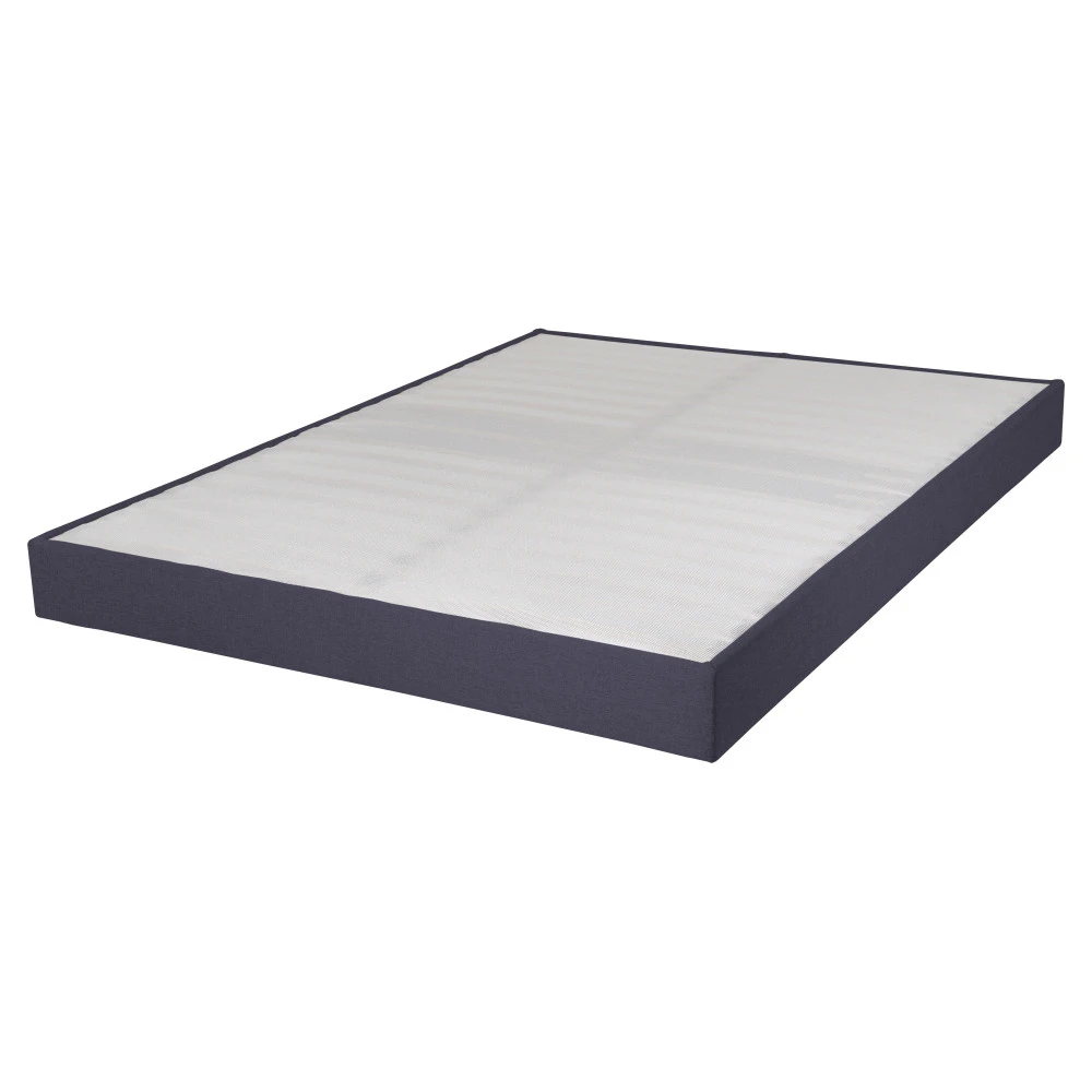 Sommier tapissier 140x190 Omega tissu volcan 2x18 lattes