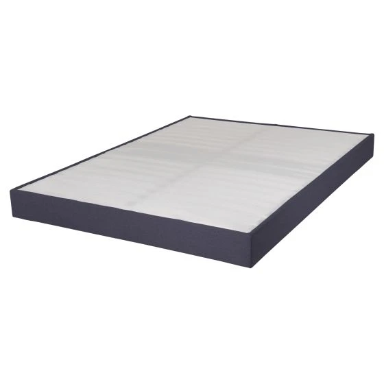 Sommier tapissier 120x190 Omega tissu volcan 2x18 lattes