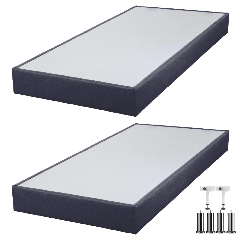 Sommier tapissier + pieds 90+90x200 SP18 20 lattes volcan