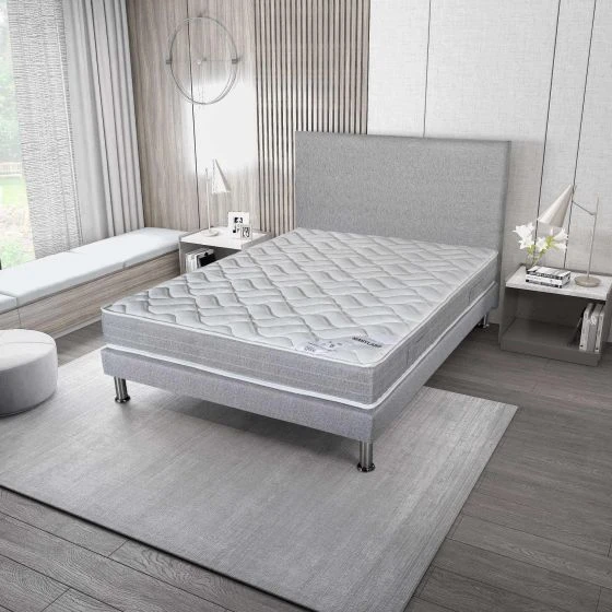 Literie complète Maryland Gris finaud 160x200