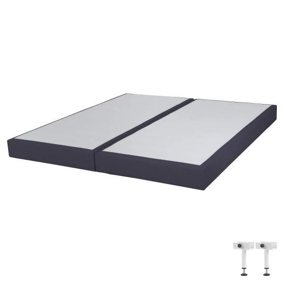 Sommier tapissier 2x90x190 SR15 9 lattes volcan