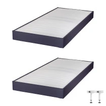 Sommier tapissier 90+90x200 Omega tissu volcan 18 lattes
