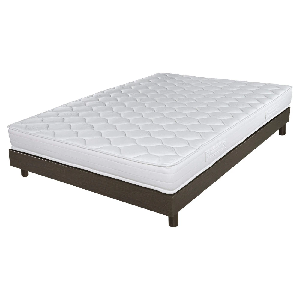 Sommier + Pieds + Matelas Chêne Oak DecoKit 140x190