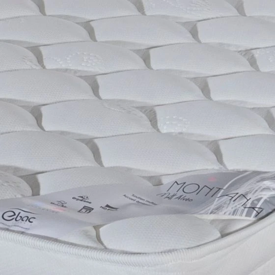 Sommier + Pieds + Matelas Blanc DecoKit 140x190