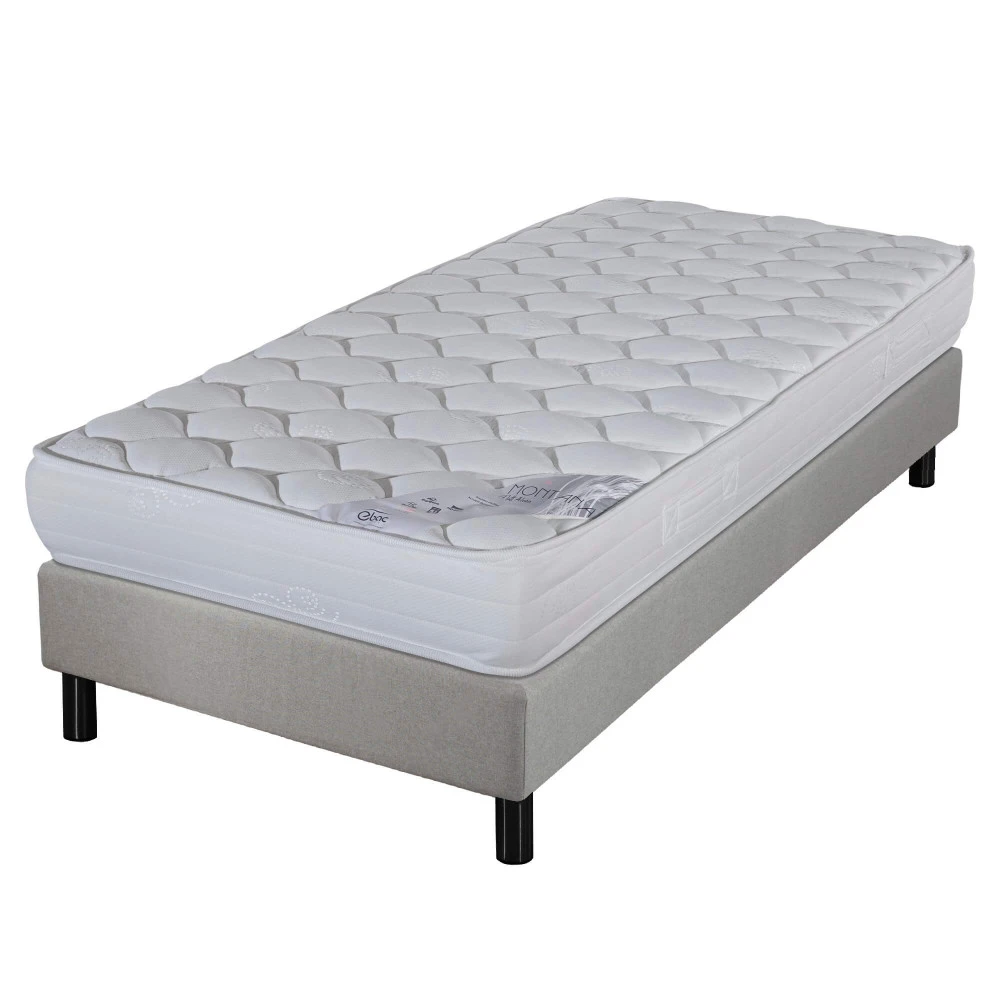 Sommier + Pieds + Matelas Newkit Lin 90x190
