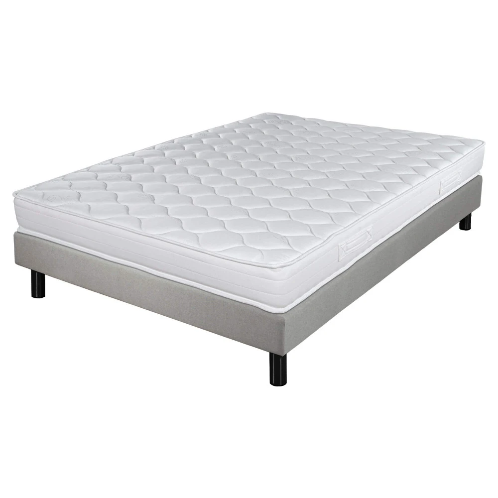 Sommier + Pieds + Matelas Newkit Lin 140x190