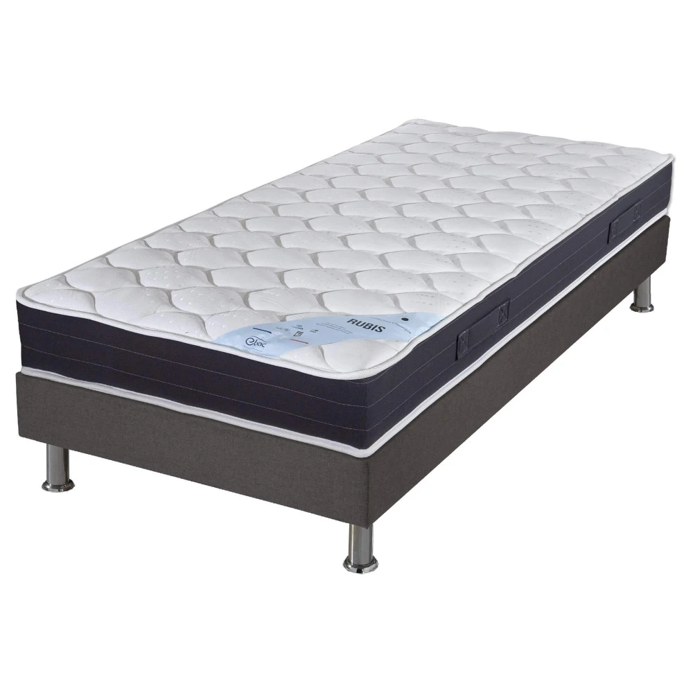 Ensemble tapissier Rubis Omega anthracite 80x190