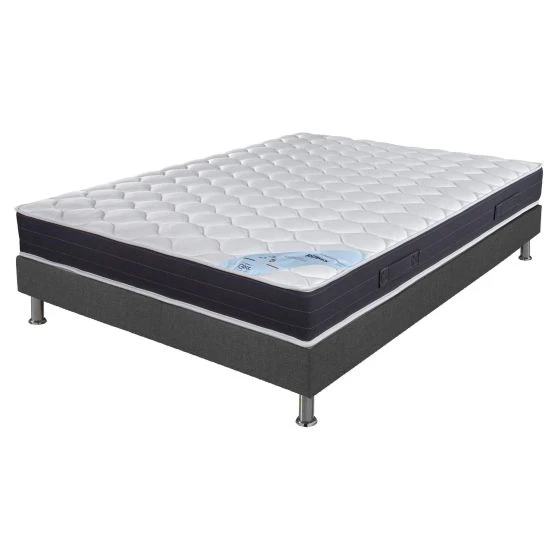 Ensemble tapissier Rubis Omega anthracite 160x200