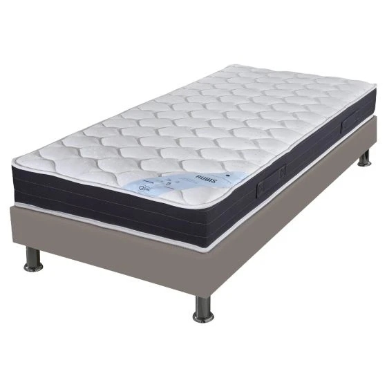 Ensemble tapissier Rubis Omega simili taupe 80x190
