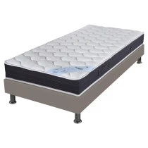 Ensemble tapissier Rubis Omega simili taupe 80x190