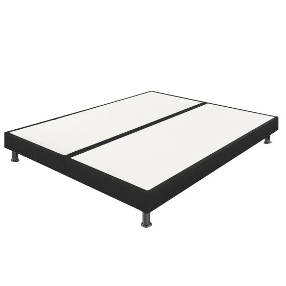 Sommier tapissier + pieds 80+80x200 SP18 26 lattes anthracite
