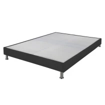 Sommier tapissier + jeu de pieds 160x200 Omega anthracite 2x18 lattes