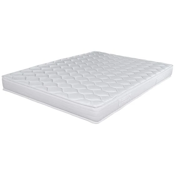 Sommier + Pieds + Matelas Montana Newkit tissu Crème 140x190