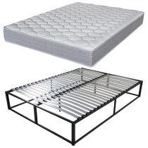 Sommier surélevé KIT K27 + matelas Madere 140x190