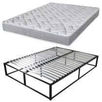 Sommier surélevé KIT K27 + matelas Maryland 160x200