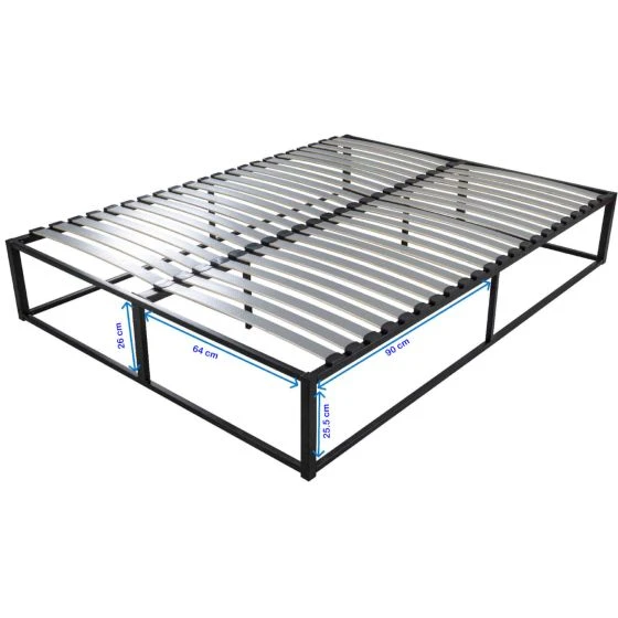 Sommier surélevé KIT K27 + matelas Maryland 140x190