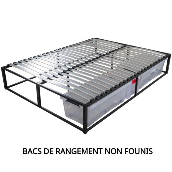 Sommier surélevé KIT K27 + matelas Maryland 140x190