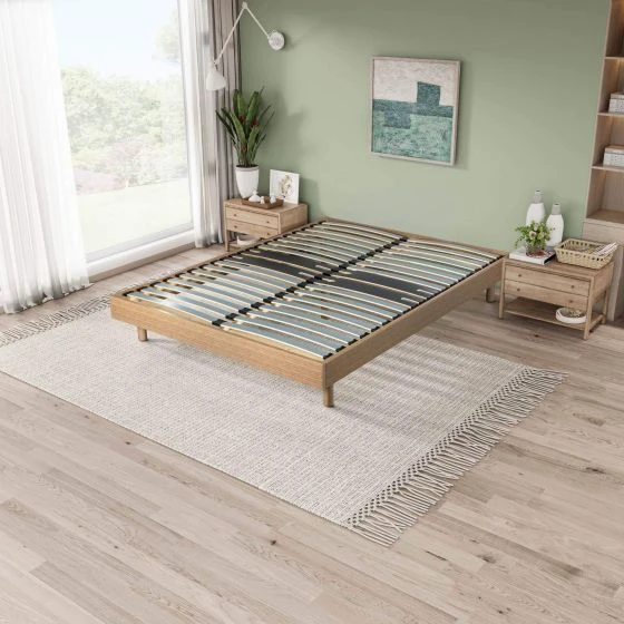 Sommier + Pieds + Matelas Chêne Oak DecoKit 140x190