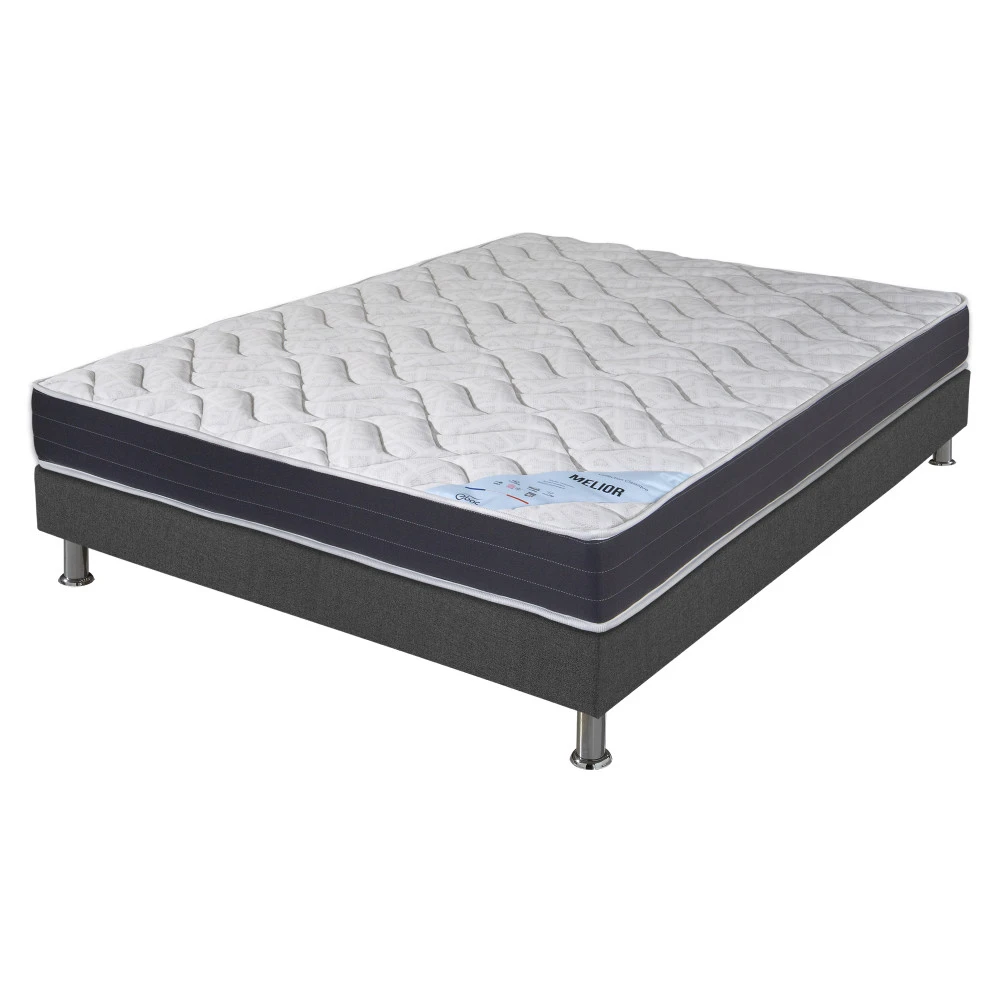 Ensemble tapissier Melior Omega anthracite 120x190
