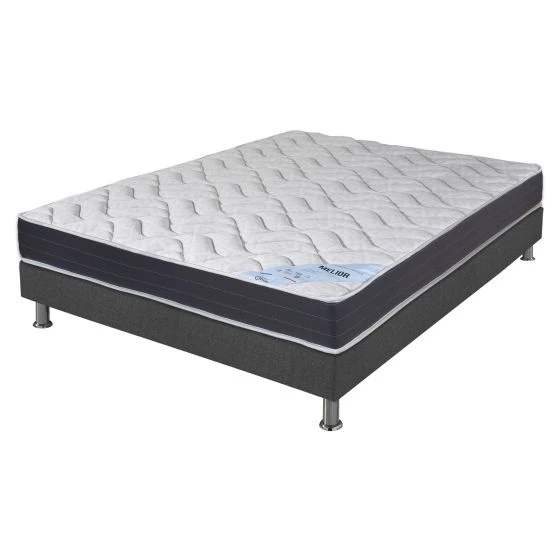 Ensemble tapissier Melior Omega anthracite 160x200