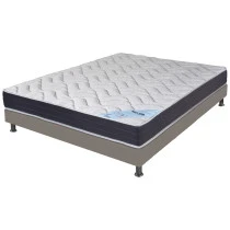 Ensemble tapissier Melior Omega simili taupe 120x190