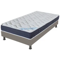 Ensemble tapissier Melior Omega simili taupe 80x200