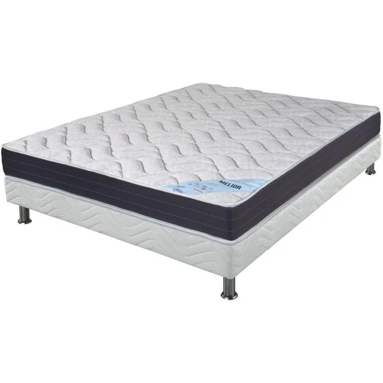 Ensemble tapissier Melior Omega strech blanc 160x200