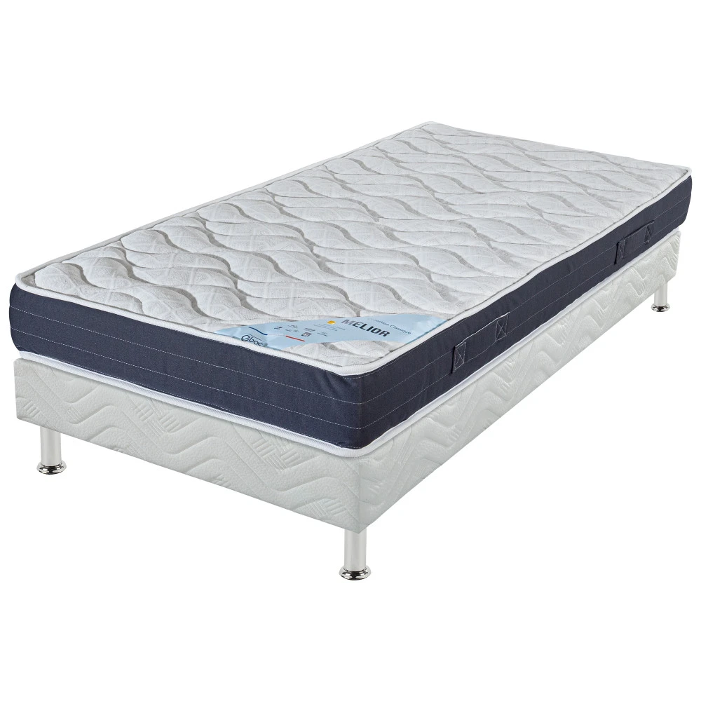 Ensemble tapissier Melior Omega strech blanc 90x200