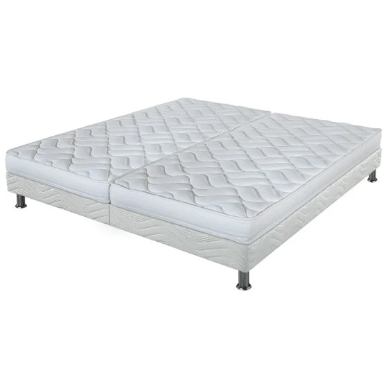 Ensemble tapissier Melissa Omega strech blanc 2x90x190