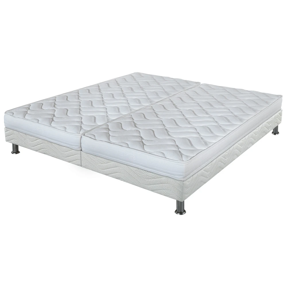 Ensemble tapissier Melissa Omega strech blanc 2x90x190