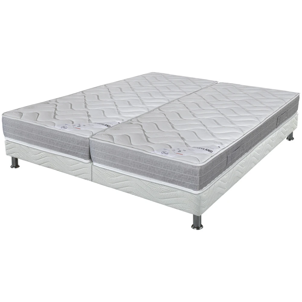 Ensemble tapissier Maryland Omega strech blanc 2x90x200